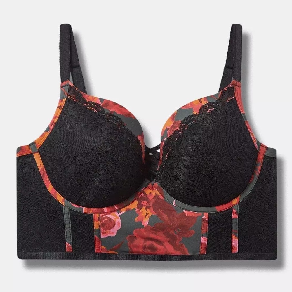 Torrid XO Plunge Push Up Bra‎ Size 40D